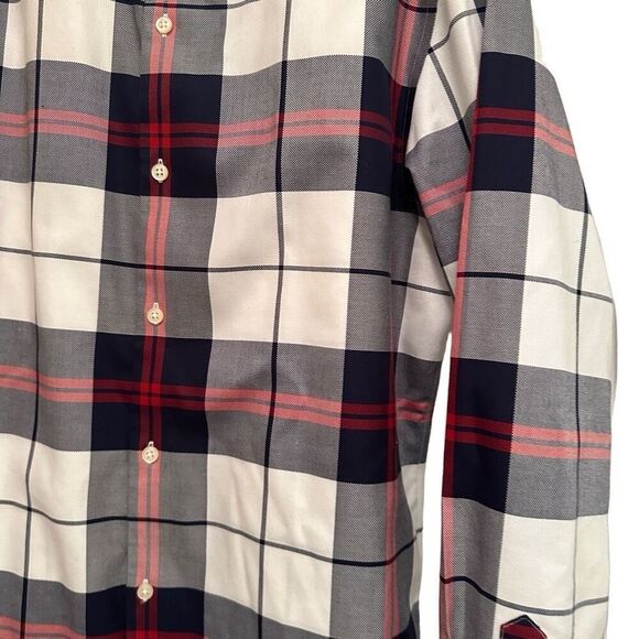 Plaid Banana Republic slim fit dress shirt- size L - Picture 2 of 7